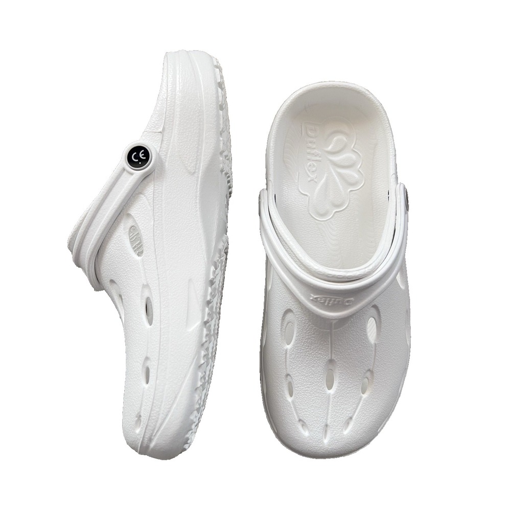Clog Duflex White Lightweight Shoe Medium Fits Women 8 Clothing Accessory